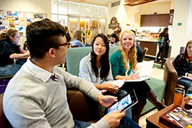 Students studying on campus. Link to Gifts by Will