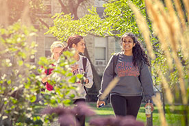 Students walking on campus. Link to Tangible Personal Property